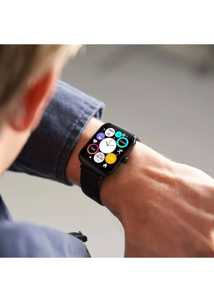 FutureFit Zone IP68 Su Geçirmez Nabız Spor Sağlık Sp02 Kan Oksijen Takibi Arama Özellikli iOS&Android 43mm Akıllı Saat Siyah