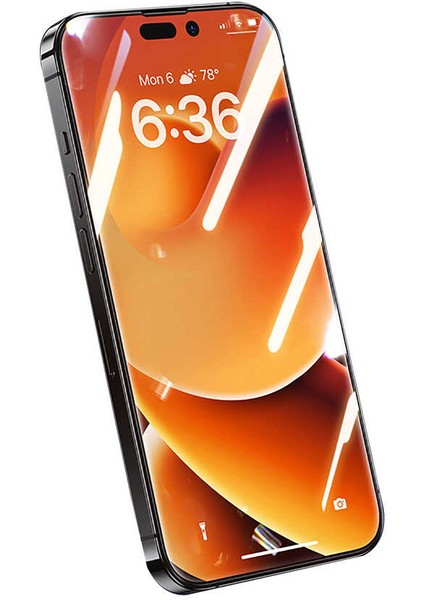 iPhone 14 Pro Uyumlu (14 Pro) 0.3mm V-Pro Hidrofibik Tempered Cam Ekran Koruyucu 2 Adet