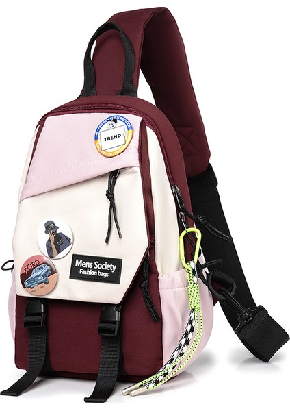 Çok Fonksiyonlu Rahat Spor Erkek Askılı Çanta Büyük Kapasiteli Omuz Göğüs Küçük Sırt Çantası (Yurt Dışından)