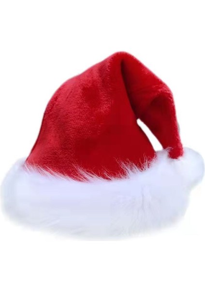 2023 Fabrika Noel Süslemeleri Kırmızı Mavi Yeşil Siyah Yetişkinler ve Çocuklar Büyük Kalınlaşmış Peluş Noel Şapkaları (Yurt Dışından)