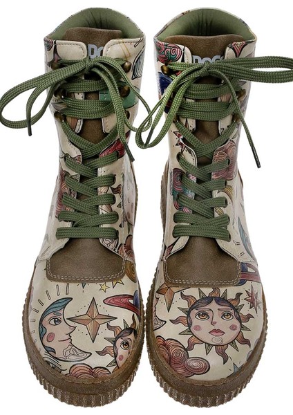 Kadın Vegan Deri Haki Uzun Bot - Dreams For Dreamers Tasarım