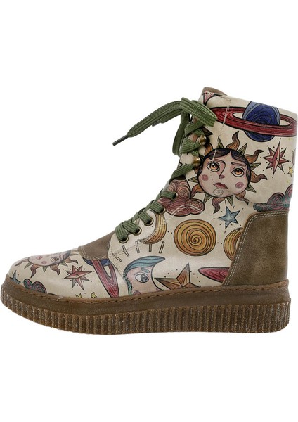 Kadın Vegan Deri Haki Uzun Bot - Dreams For Dreamers Tasarım fiyatları