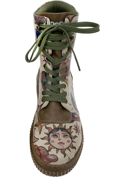 Kadın Vegan Deri Haki Uzun Bot - Dreams For Dreamers Tasarım fırsatları