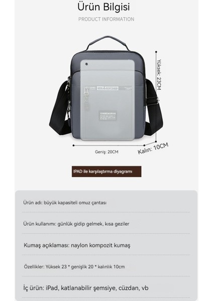 Enjoy Life Erkek Omuz Crossbody Çanta Çok Bölmeli Cep Telefonu Bozuk Para Cüzdanı (Yurt Dışından)