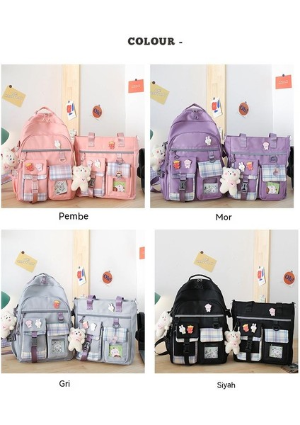 Büyük Kapasiteli, Modaya Uygun, Modaya Uygun Iki Parçalı Öğrenci Okul Çantası (Yurt Dışından) modelleri