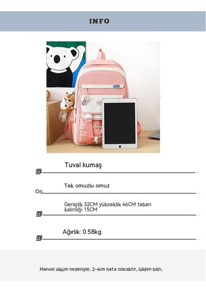 Büyük Kapasiteli Çok Parçalı Set Yeni Oxford Kumaş Öğrenci Okul Çantası (Yurt Dışından) fiyatları