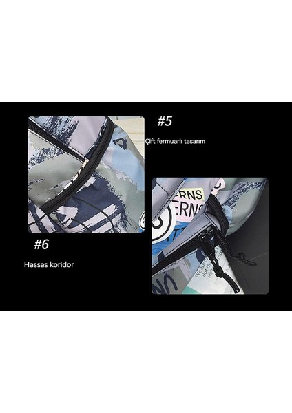 Öğrenci Modası Kişiselleştirilmiş Graffiti Sırt Çantası (Yurt Dışından) modelleri