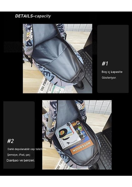 Öğrenci Modası Kişiselleştirilmiş Graffiti Sırt Çantası (Yurt Dışından) fırsatları