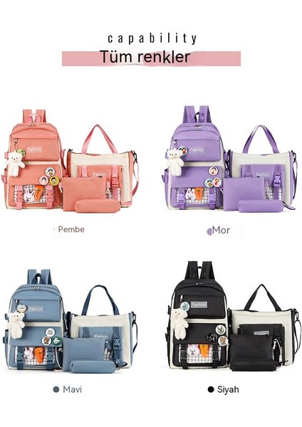 Büyük Kapasiteli Dört Parçalı Öğrenci Okul Çantası Ayı (Yurt Dışından) fiyatları