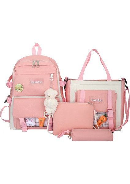 Büyük Kapasiteli Çok Parçalı Set Yeni Öğrenci Okul Çantası Ayı (Yurt Dışından)