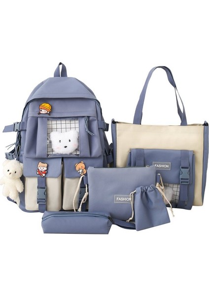 Büyük Kapasiteli Çok Parçalı Set Yeni Öğrenci Okul Çantası Ayı (Yurt Dışından)