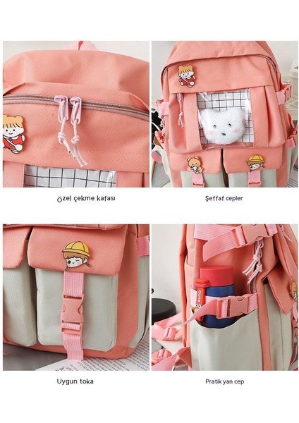 Büyük Kapasiteli Çok Parçalı Set Yeni Öğrenci Okul Çantası Ayı (Yurt Dışından) fırsatları