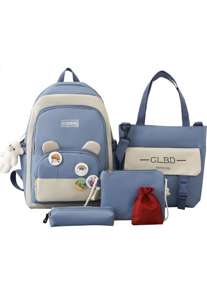 Büyük Kapasiteli Çok Parçalı Set Yeni Öğrenci Okul Çantası Ayı (Yurt Dışından)