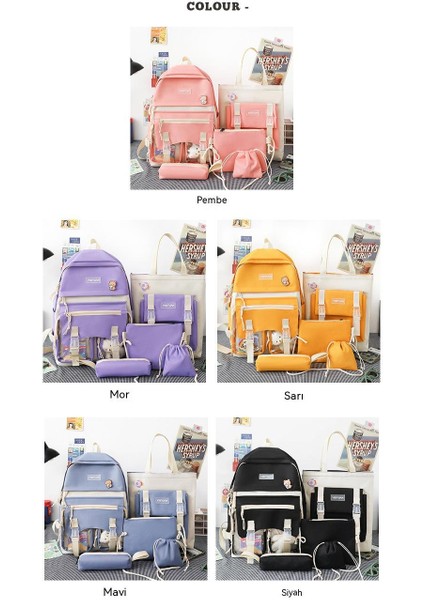 Büyük Kapasiteli Çok Parçalı Öğrenci Okul Çantası (Yurt Dışından) modelleri