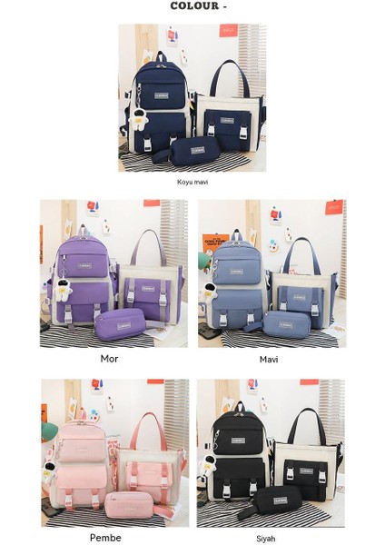 Büyük Kapasiteli Çok Parçalı Moda Öğrenci Okul Çantası Astronot Okul Çantası (Yurt Dışından) modelleri