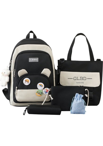 Büyük Kapasiteli Çok Parçalı Set Yeni Öğrenci Okul Çantası Ayı (Yurt Dışından)