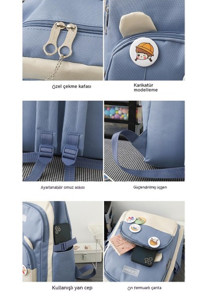 Büyük Kapasiteli Çok Parçalı Set Yeni Öğrenci Okul Çantası Ayı (Yurt Dışından) fırsatları