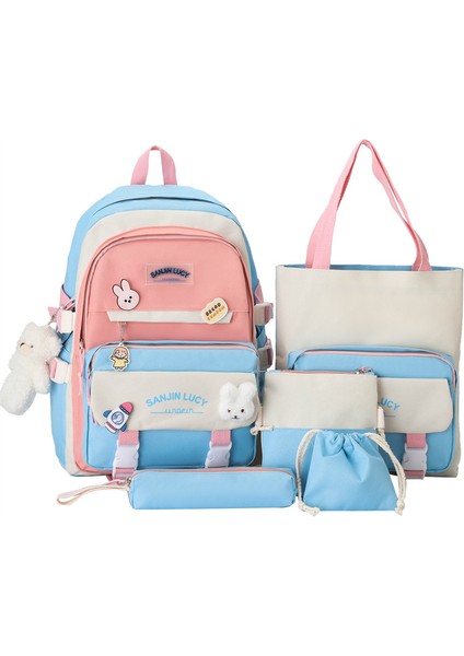 Büyük Kapasiteli Çok Parçalı Set Yeni Öğrenci Okul Çantası Ayı (Yurt Dışından)