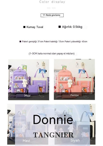 Büyük Kapasiteli Çok Parçalı Öğrenci Okul Çantası Ayı (Yurt Dışından) fiyatları