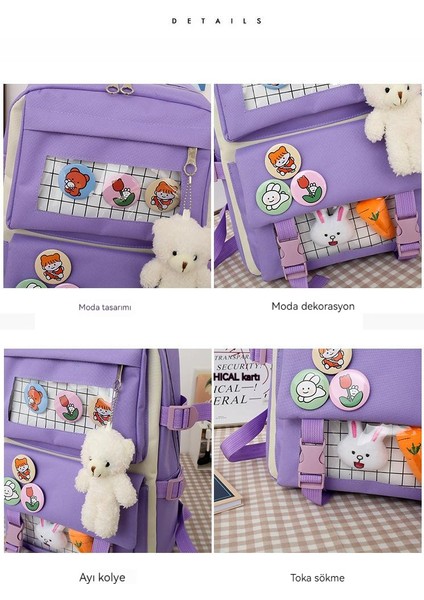 Büyük Kapasiteli Çok Parçalı Öğrenci Okul Çantası Ayı (Yurt Dışından) modelleri