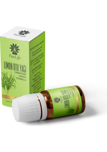 Panlıfe Limon Otu Yağı 10 ml %100 Saf Analiz Sertifikalı ( Markamız Eczacı Kuruluşudur.)