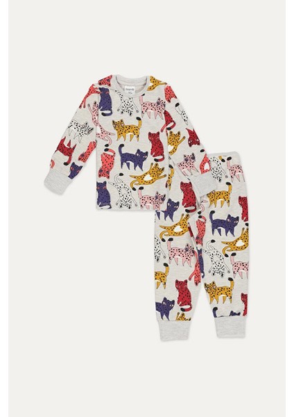 Kız Çocuk Bej Pijama Takımı