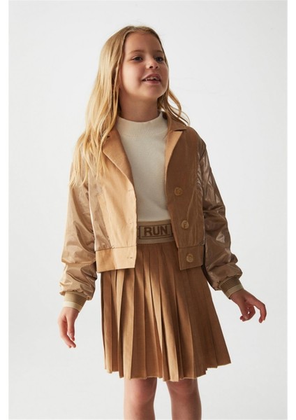 Kız Çocuk Karamel Ceket