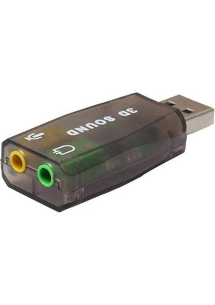 5+1 Harici USB Ses Kartı Mikrofon Hoparlör Birlikte 3.5mm