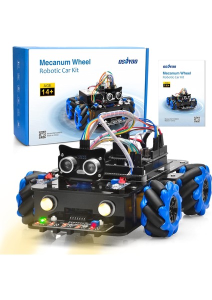 Osoyoo Çok Yönlü Mecanum Tekerlekler Robot Araç Kiti