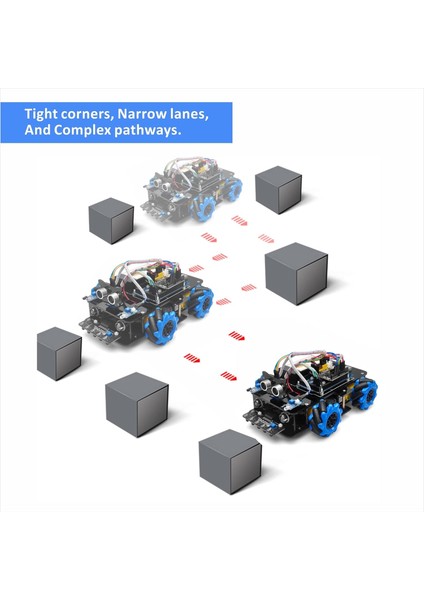 Osoyoo Çok Yönlü Mecanum Tekerlekler Robot Araç Kiti fırsatları