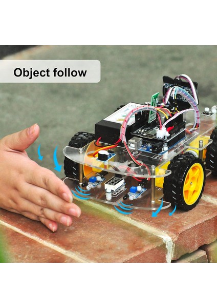 Osoyoo Robot Araba Başlangıç Kiti - Arduino -Stem Uzaktan Kontrollü Eğitici