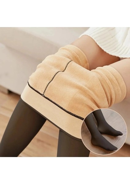 Termal Içi Ten Rengi Polarlı Siyah Külotlu Çorap fiyatları