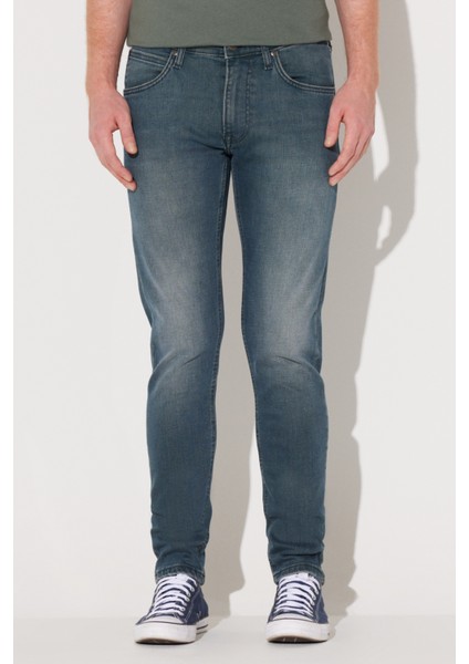 Luke Slim Fit Dar Düşük Bel Koyu Mavi Esnek Jean Kot Pantolon