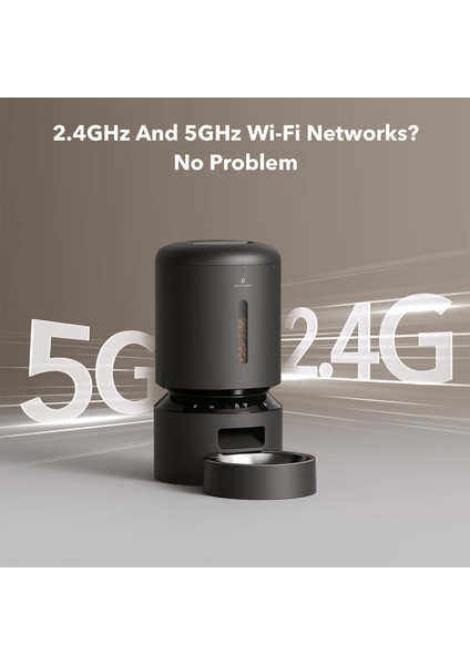 Petlıbro Otomatik Kedi Maması Dispenseri 5g Wifi Siyah