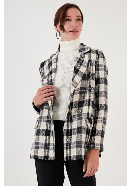 Regular Fit Kruvaze Yaka Tüvit Blazer Ceket Kadın Ceket 611CE0310 modelleri