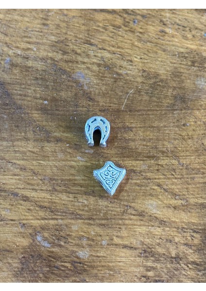 1 cm 2 Li Çelik Nal ve Muska Kolye Bileklik Takı Aksesurı