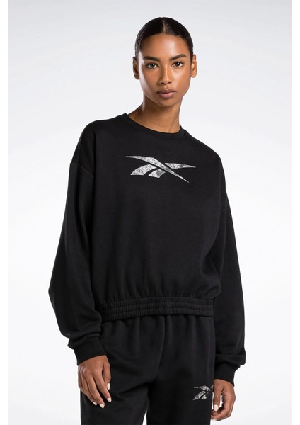 Modern Safarı Coverup Siyah Kadın Sweatshirt