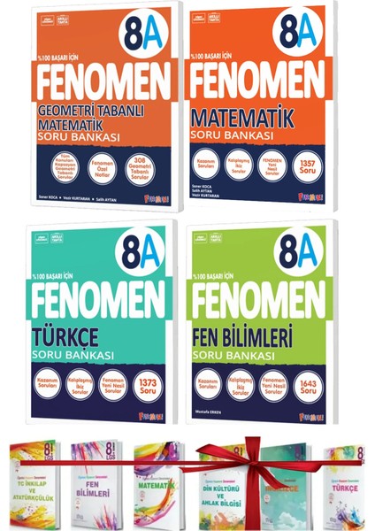 8. Sınıf Matematik - Türkçe - Fen Bilimleri A Serisi Soru Bankası Seti