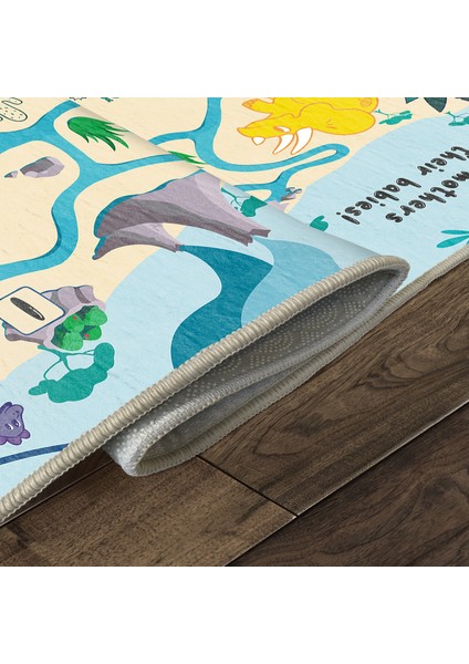 Özel Tasarım, Kaymaz Taban, Yüksek Kalite, Uzun Ömürlü, Ince, Yıkanabilir, Dekoratif Modern Çocuk Halısı fırsatları