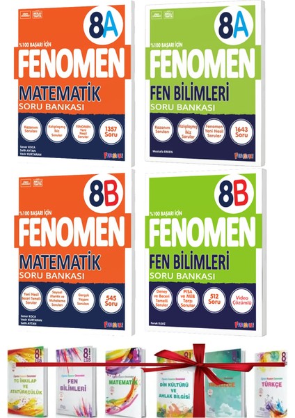 8. Sınıf Matematik - Fen Bilimleri A - B Soru Bankası Seti