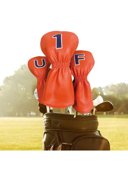 3 Pu Golf Kulübü Başörtüsü Su Geçirmez Evrensel Ahşap Golf Mavi Turuncu I (Yurt Dışından) fırsatları