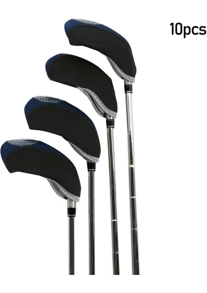 10 Adet Neopren Golf Demir Başörtüsü Seti Golf Kulübü Golf Sopası Kılıfı Koruyucu Koyu Mavi (Yurt Dışından) modelleri
