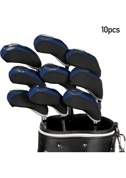10 Adet Neopren Golf Demir Başörtüsü Seti Golf Kulübü Golf Sopası Kılıfı Koruyucu Koyu Mavi (Yurt Dışından) indirimleri