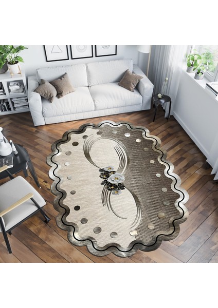 Dekoratif Özel Tasarım Yıkanabilir,ince, Kaymaz Tabanlı, Modern Halı