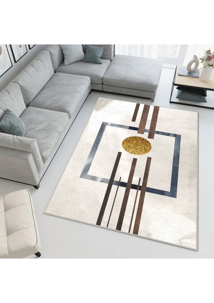 Dekoratif Özel Tasarım Yıkanabilir,ince, Kaymaz Tabanlı, Modern Halı