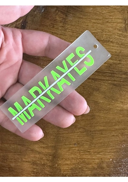 11X3 cm Fosfeorlu Yazılı Silikon Giyim Çanta Aksesuarı