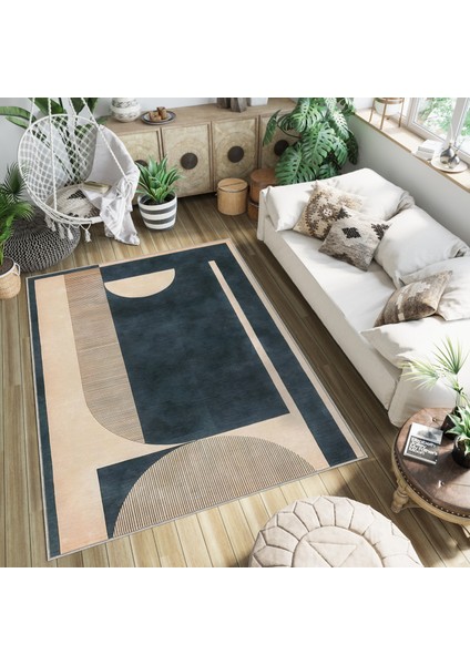 Dekoratif Özel Tasarım Yıkanabilir,ince, Kaymaz Tabanlı, Modern Halı