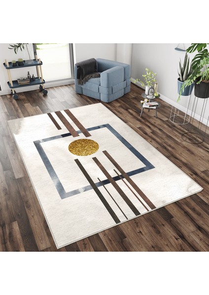 Dekoratif Özel Tasarım Yıkanabilir,ince, Kaymaz Tabanlı, Modern Halı