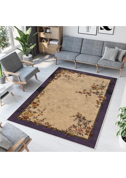 Dekoratif Özel Tasarım Yıkanabilir,ince, Kaymaz Tabanlı Modern Vintage Halı modelleri