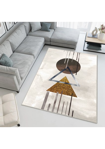 Dekoratif Özel Tasarım Yıkanabilir,ince, Kaymaz Tabanlı, Modern Halı
